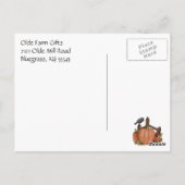 Carte Postale Primitive Country Scarecrow Fall Open House Card (Dos)