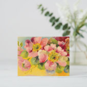 Carte Postale Primroses Vintages florales rétro chic (Debout devant)