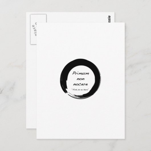 Carte Postale Primum Non Nocere (Devant / Derrière)
