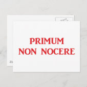 Carte Postale Primum non nocere - Zuerst einmal nicht schaden (Devant / Derrière)