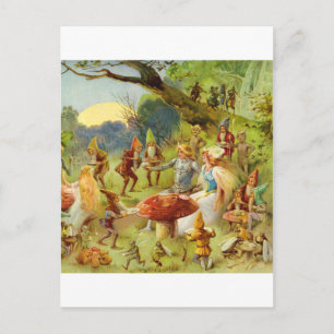 Carte Postale Prince de la Fée et Thumbelina dans la Forêt Magiq