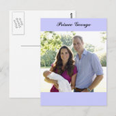 Carte Postale Prince George Kate William Royal Baby (Devant / Derrière)