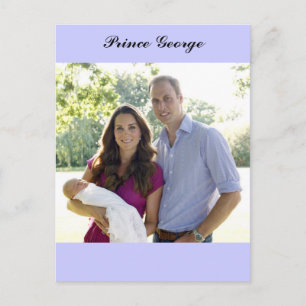 Carte Postale Prince George Kate William Royal Baby