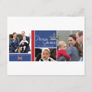 Carte Postale Prince George - William & Kate
