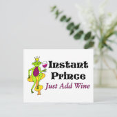 Carte Postale "Prince Instantané, juste ajouter le vin" Prince v (Debout devant)