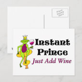Carte Postale "Prince Instantané, juste ajouter le vin" Prince v (Devant / Derrière)