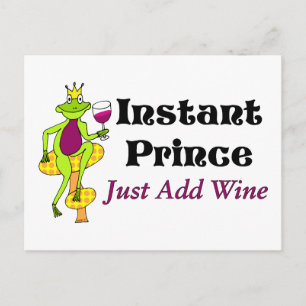 Carte Postale "Prince Instantané, juste ajouter le vin" Prince v