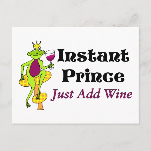 Carte Postale "Prince Instantané, juste ajouter le vin" Prince v (Devant)
