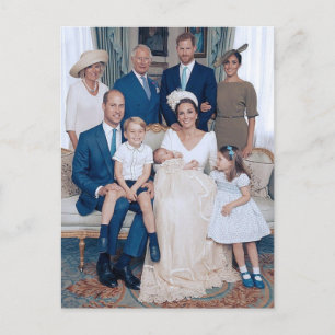 Carte Postale Prince Louis baptême juillet 2018 stylisé