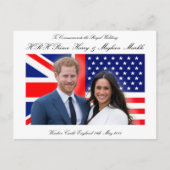 Carte Postale Prince royal Harry et Meghan Markle de mariage (Devant)