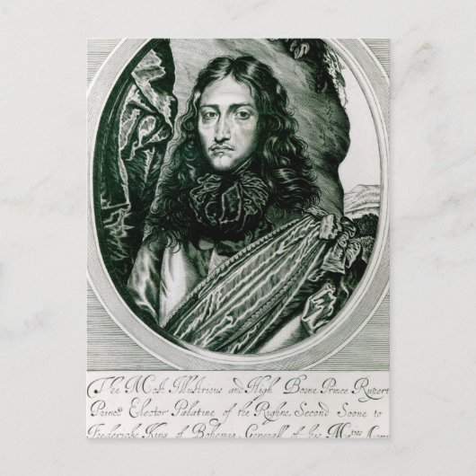 Carte Postale Prince Rupert du Rhin gravé par William (Devant)