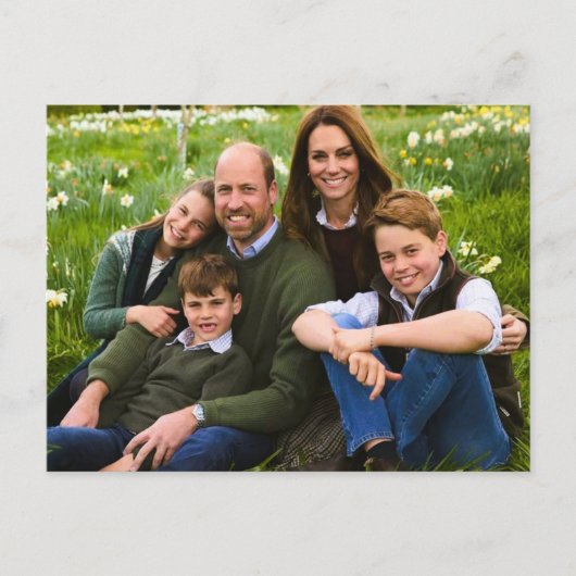 Carte Postale Prince William and family Dec 2025 stylized (Devant)