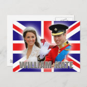 Carte postale Prince William & Catherine (Devant / Derrière)