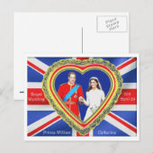 Carte Postale Prince William et Catherine Royal Mariage (Devant / Derrière)