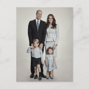 Carte Postale Prince William et famille déc 2017 stylisé