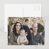 Carte Postale Prince William et famille déc 2018 stylisé (Devant / Derrière)