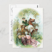 Carte Postale Princes En Robe Rose (Devant / Derrière)