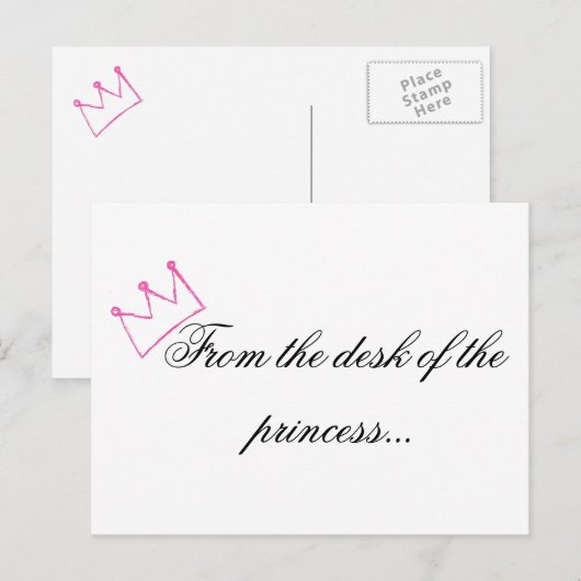 Carte postale Princess (Devant / Derrière)