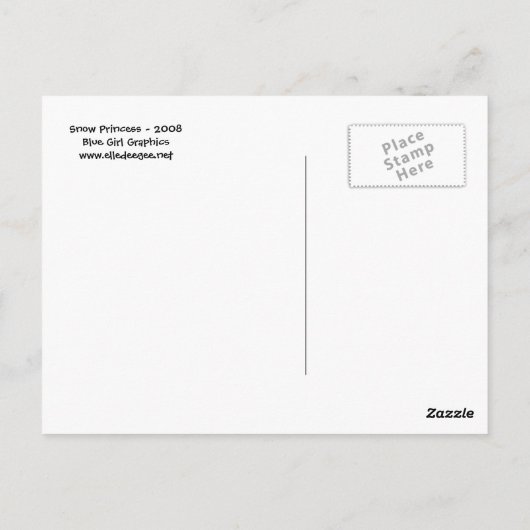 Carte postale Princess (Dos)