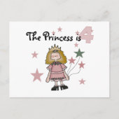 Carte Postale Princess 4th Birthday Tshirts et cadeaux (Devant)