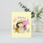 Carte Postale Princess All About Me 4th Birthday Tshirts (Debout devant)