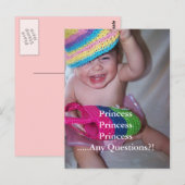 Carte Postale princess facts Card (Devant / Derrière)