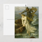 Carte Postale Princess & Knight At Sea Medieval Fantasy Art (Devant / Derrière)