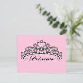 Carte postale Princess Tiara (arrière - plan rose) (Debout devant)