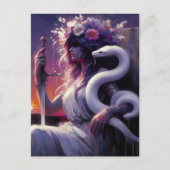 Carte Postale Princess Warrior et Son serpent pour animaux de co (Devant)