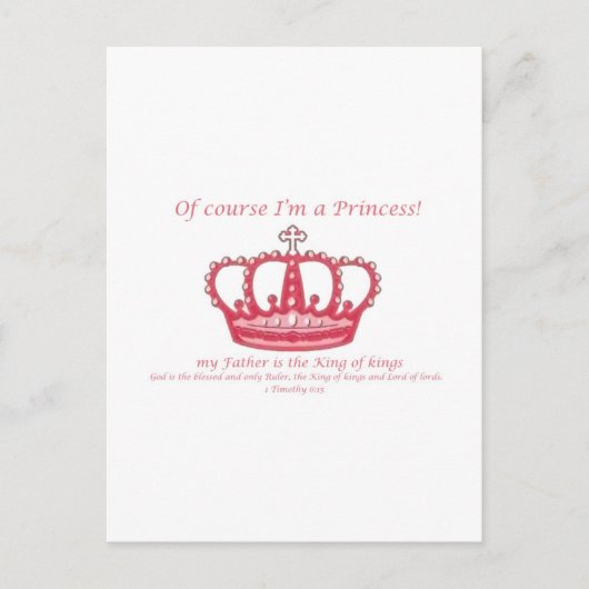 Carte Postale Princesse (Devant)