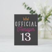 Carte Postale Princesse 13 ans Officiel Adolescente (Debout devant)