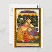Carte Postale Princesse antique de Mughal d'Indien (Devant / Derrière)