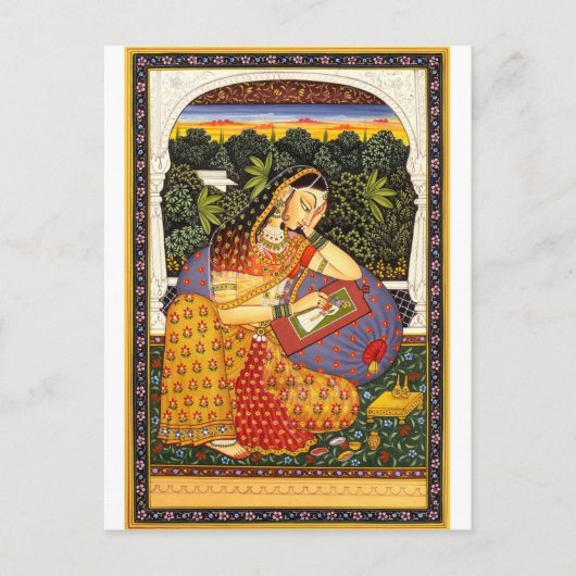Carte Postale Princesse antique de Mughal d'Indien (Devant)