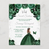 Carte Postale Princesse aux Cheveux Brun Vert Foncé Sweet Sixtee (Devant)