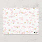 Carte Postale Princesse Baby shower de la Couronne Mots de conse (Dos)