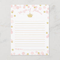 Princesse Baby shower de la Couronne Mots de conse
