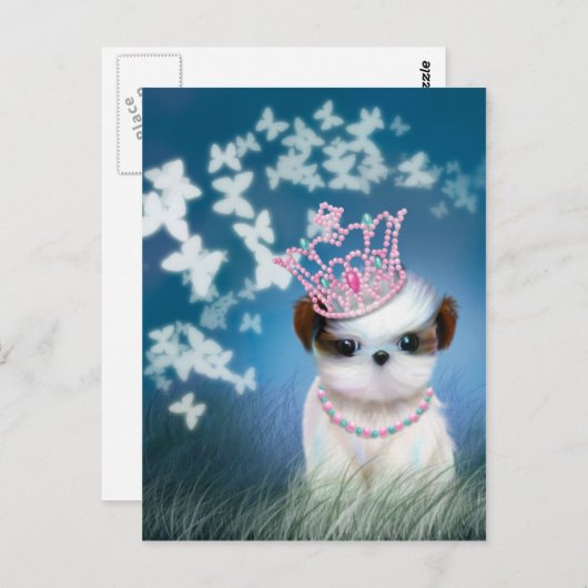 Carte Postale Princesse Chiot (Devant / Derrière)