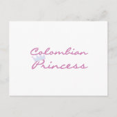 Carte Postale Princesse colombienne (Devant)