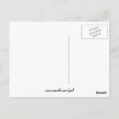 Carte Postale princesse de 5 ans (cheveux bruns) (Dos)