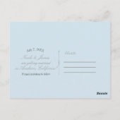 Carte Postale Princesse de conte de fée Silver & Blue Save the D (Dos)