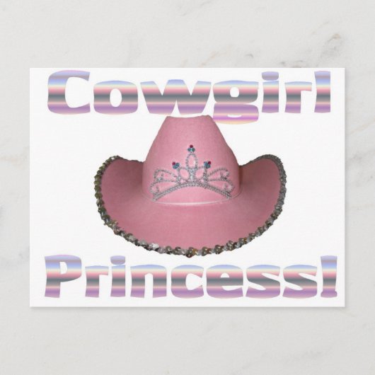 Carte Postale princesse de cowgirl (Devant)