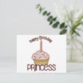 Carte Postale Princesse de joyeux anniversaire (Debout devant)