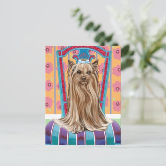 Carte Postale Princesse de la Couronne Yorkie (Debout devant)