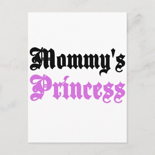 Carte Postale Princesse de maman (Devant)