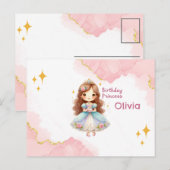 Carte Postale Princesse Délice d'anniversaire (Devant / Derrière)