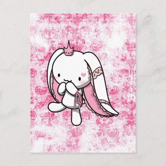 Carte Postale Princesse des Coeurs Lapin Blanc (Devant)