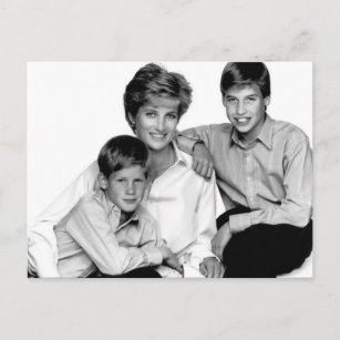 Carte Postale Princesse Diana et ses fils
