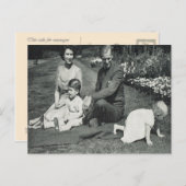 Carte Postale Princesse Elizabeth et famille 1951 (Devant / Derrière)