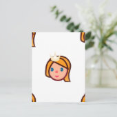 Carte Postale princesse emoji (Debout devant)