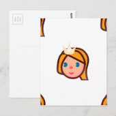 Carte Postale princesse emoji (Devant / Derrière)